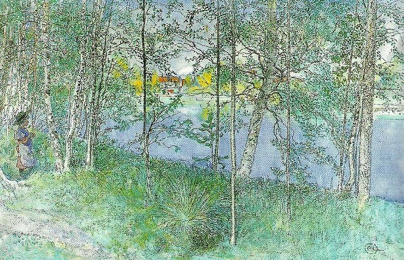 Carl Larsson esbjorn pa bullerholmen Sweden oil painting art